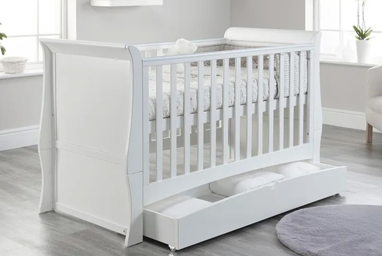 Lillian Sleigh Cot Bed with Drawer from LivingSocial