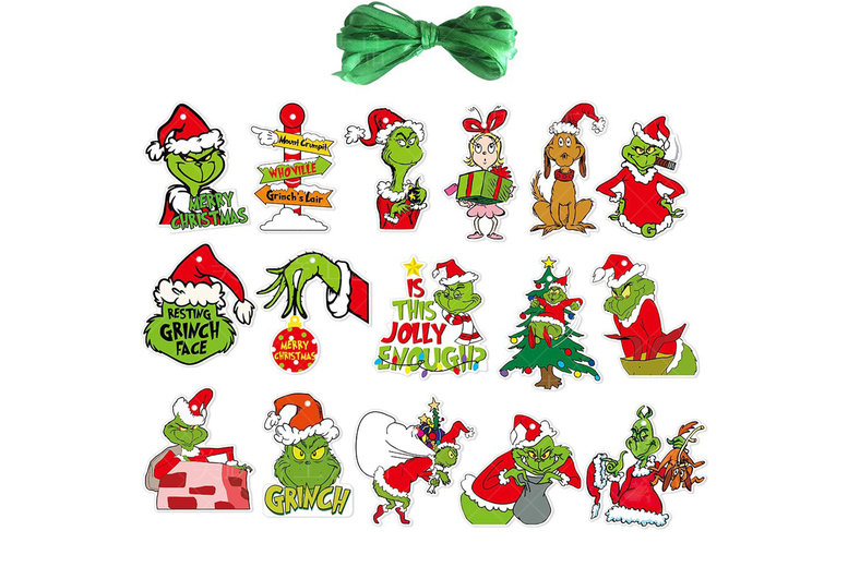 Grinch- Shatterproof Furry Christmas Tree Baubles – 32-Piece Festive Ornament Set | Wowcher
