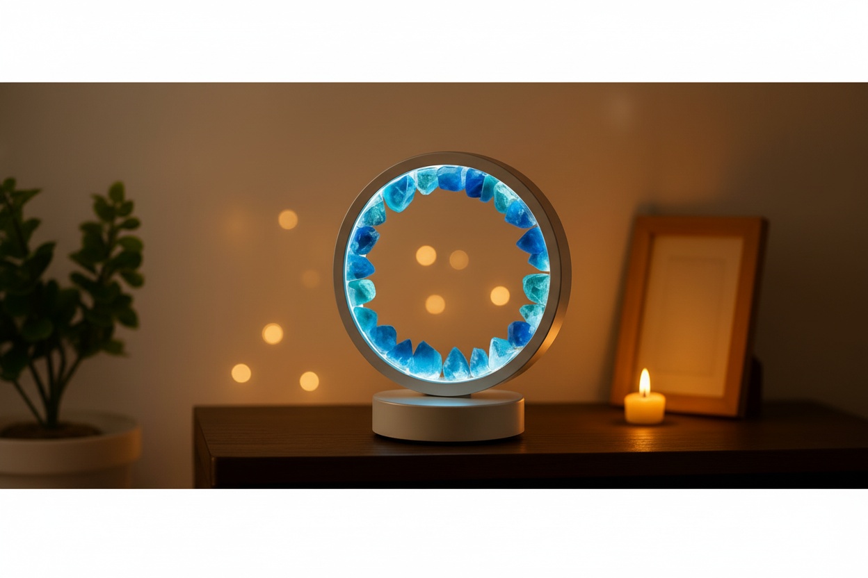 Crystal Cluster LED Table Lamp – Rechargeable, Modern Healing Light (Amethyst, Citrine or Quartz) | Wowcher