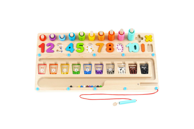 3 In 1 Wooden Magnetic Colour Sorting Board | Wowcher 3 In 1 Wooden Magnetic Colour Sorting Board | Wowcher