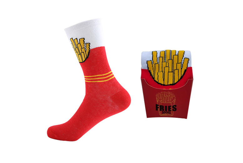 Women’s Black Cute Fast Food Crew Socks Set – Playful Comfort for All Seasons | Wowcher