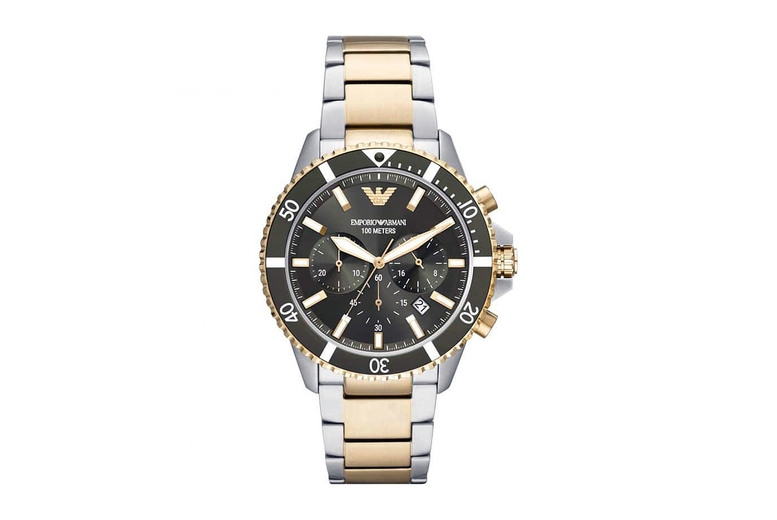 Emporio Armani AR11361 Men’s Chronograph Diver Watch – Stainless Steel, Water-Resistant, Precision Quartz Movement | Wowcher Emporio Armani AR11361 Men’s Chronograph Diver Watch – Stainless Steel, Water-Resistant, Precision Quartz Movement | Wowcher