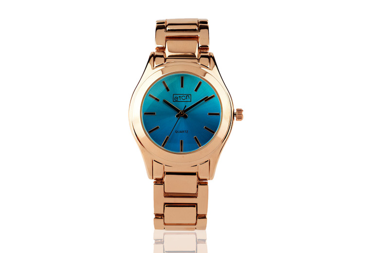 Eton Ladies’ Runway Golden Bracelet Watch – Elegant Quartz Timepiece | Wowcher