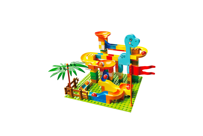 130Pcs Dinosaur Track Marble Blocks | Wowcher 130Pcs Dinosaur Track Marble Blocks | Wowcher