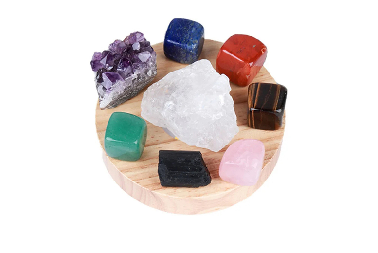 Natural Energy Lamp with Healing Crystals for Spiritual Calm | Wowcher