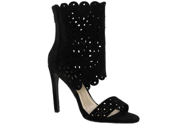 Black Women’s Knee High Breathable Cut-Out Slip-On Sandals – Summer Flat Comfort Shoes | Wowcher