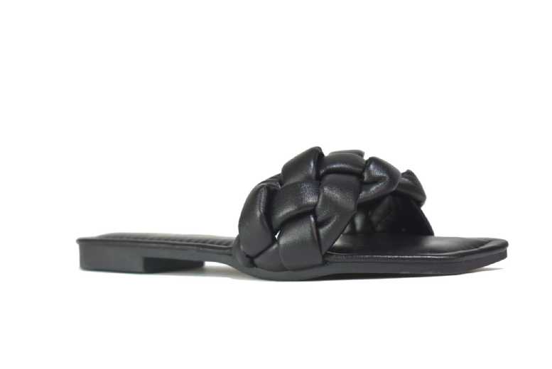 Black Women’s Breathable Open Toe Slip-On Sandals – Cushioned, Adjustable, Versatile Summer Footwear | Wowcher