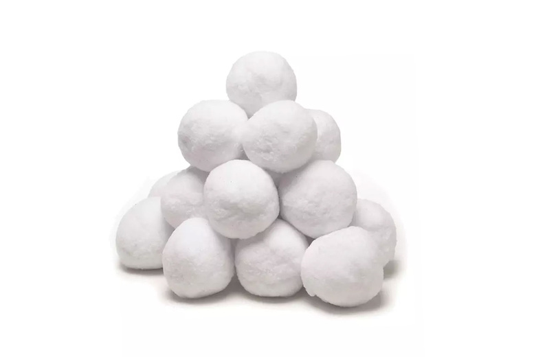 40pk Plush Indoor Snowball Fight Set – Soft Toy Balls for Kids (Ages 3+) – Imaginative Play | Wowcher