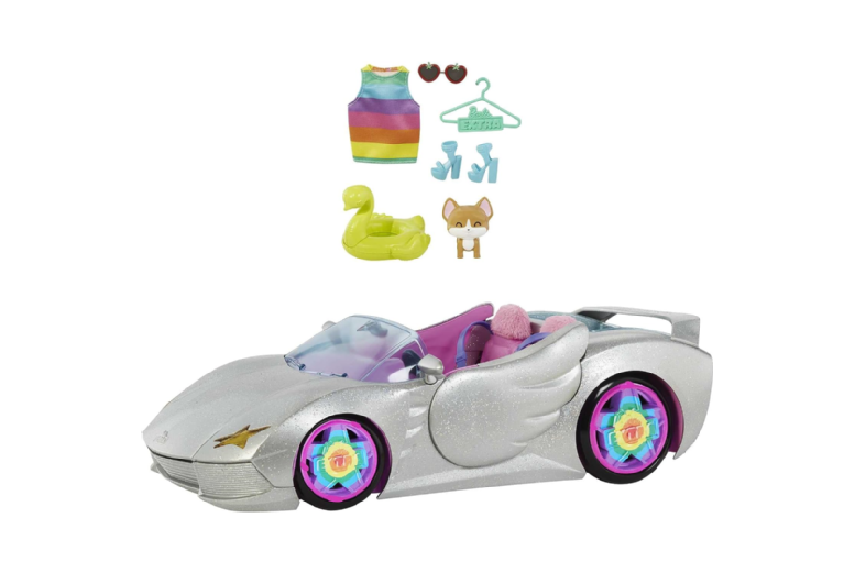 Barbie Car Sparkly Silver Convertible at LivingSocial