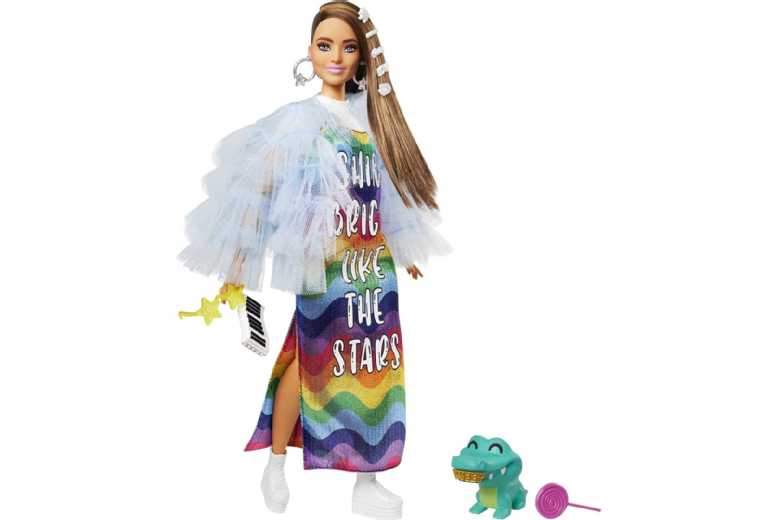 Barbie Extra Doll 9 with Crocodile Pet – Imaginative Fashion Doll Toy for Ages 3+ | Wowcher