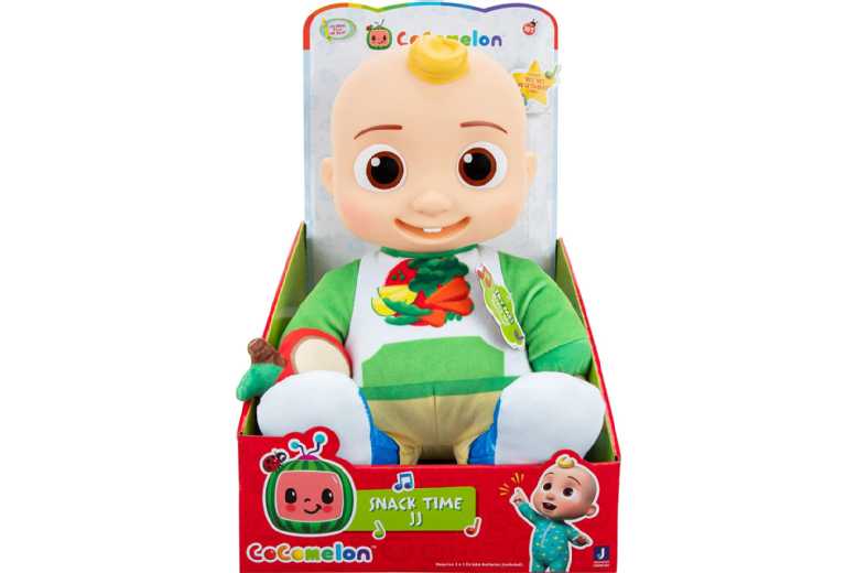 Cocomelon Snack Time JJ Interactive Plush Toy – Ages 18m+, Soft & Huggable | Wowcher