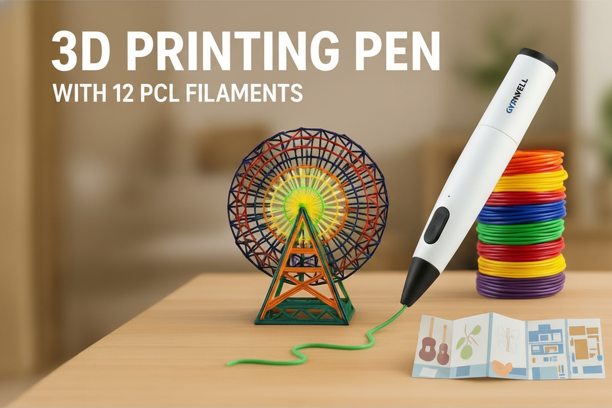 Ultimate 3D Printing Pen Kit - Home DIY Craft Tool with 12 PCL Filaments, USB Powered, Safe for Kids & Adults | Wowcher