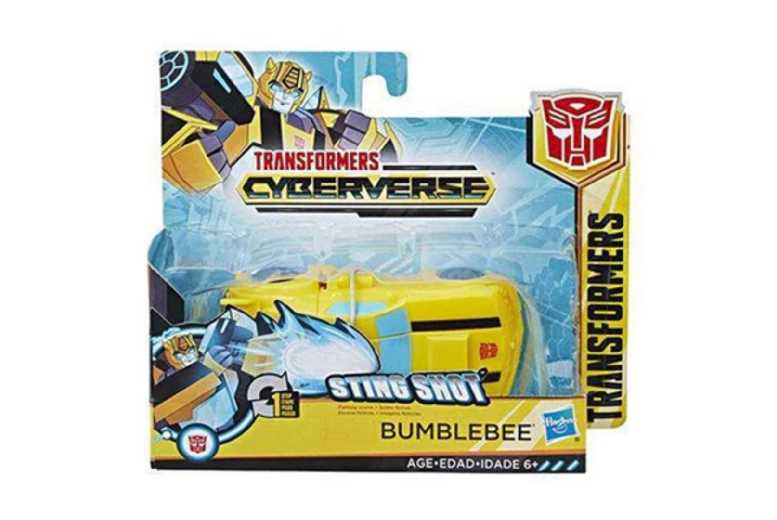 Transformers Sting Shot Bumblebee Action Figure Toy (Ages 6+) – Cyberverse Series, Easy 1-Step Changer | Wowcher