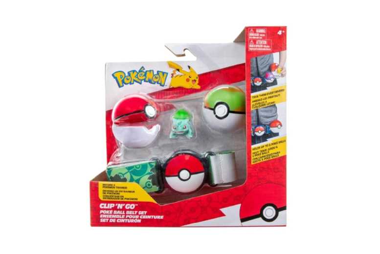 Pokemon Clip N Go Belt with Bulbasaur Figure – Imaginative Outdoor Play, Ages 4+, Collectible Toy | Wowcher