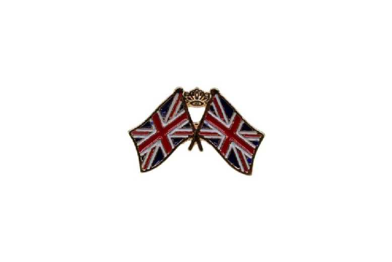 Unisex Black Gold Tone Union Jack Flag Brooch – Patriotic Jubilee Pin Badge, Compact 3.2cm | Wowcher