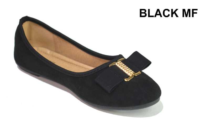 Black Women’s Slip-On Ballerina Flats – Cushioned Comfort, Durable, Versatile | Wowcher