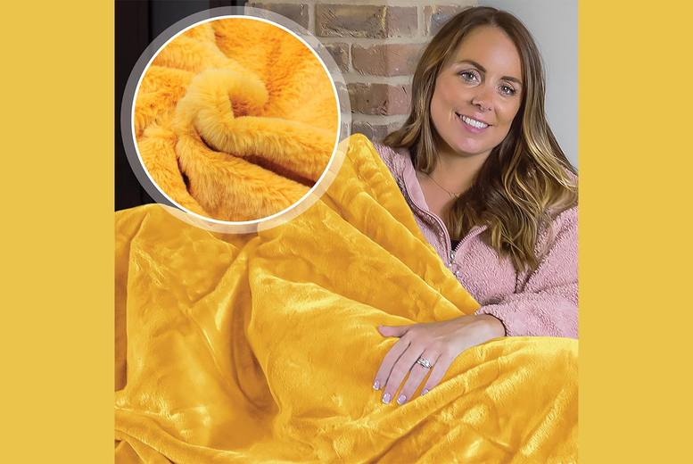 Dreamcatcher Luxurious Fleece Faux Fur Blanket – 7 Colours | Wowcher