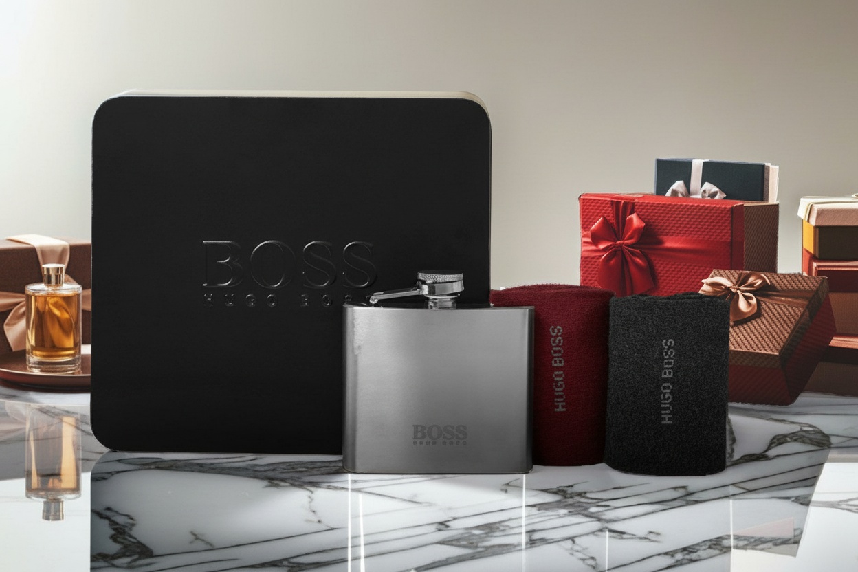 HUGO Giftset Gadget CC: Confezione Regalo Con 2 Paia Di Calzini Uomo In Lunch Box, Taglia 40-46 - 3