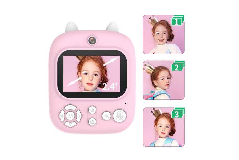 Instant Print Kids Camera with Dual Lens & 32GB Card – Zero Ink, Selfie & Accessories Kit | Wowcher