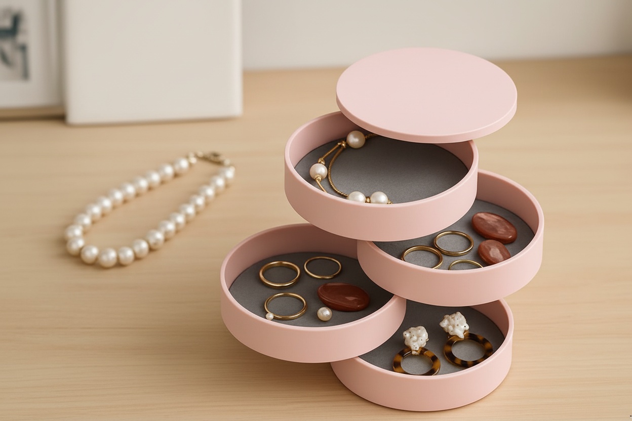 Pirouette Jewellery Organiser - Pink, Black or White | Wowcher