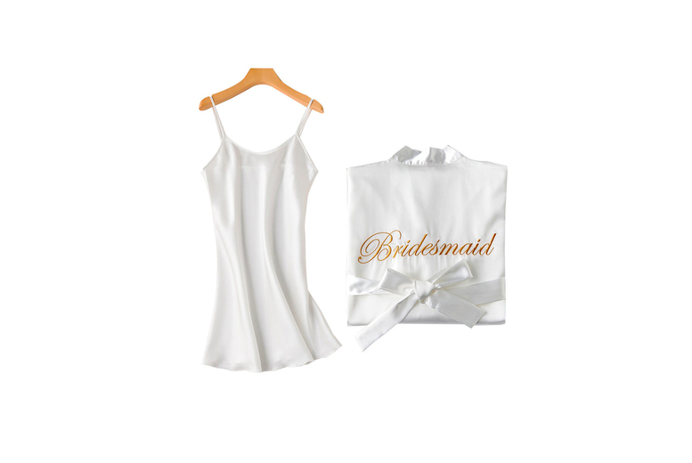 Unisex White Lightweight Faux Silk Bridal & Bridesmaids Summer Robe Set – Versatile Loungewear | Wowcher Unisex White Lightweight Faux Silk Bridal & Bridesmaids Summer Robe Set – Versatile Loungewear | Wowcher