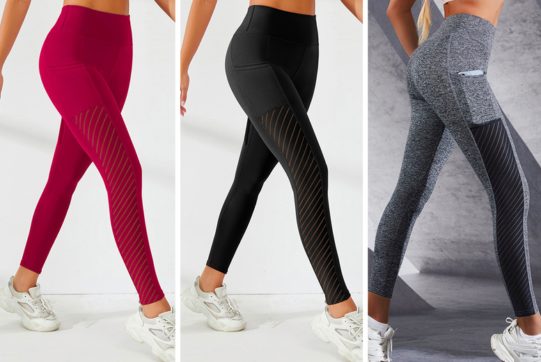 Body Shaping Mesh Yoga Pants at LivingSocial