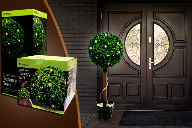 Solar Powered Topiary Ball or Tree  Shop  Wowcher