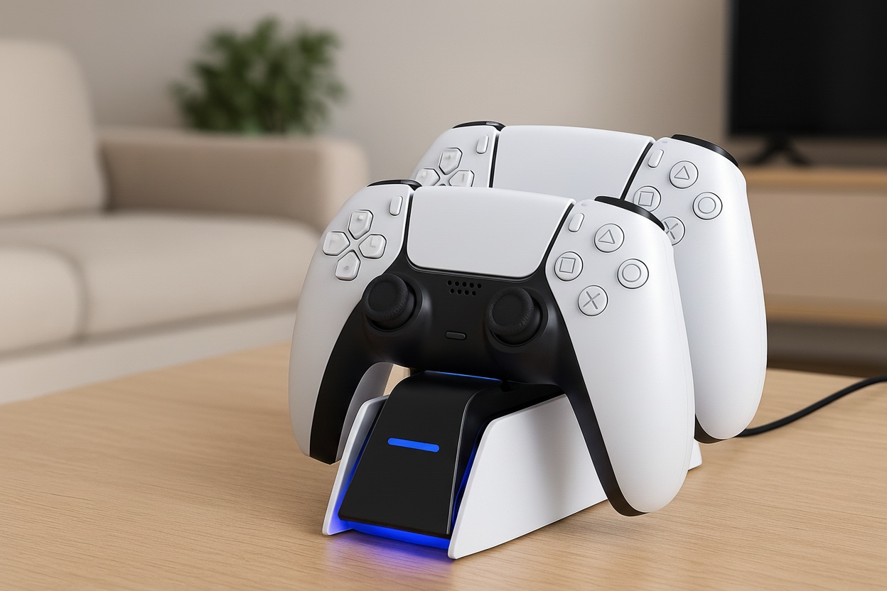 Dual Fast Charging Dock for PS5 Wireless Controller – USB-C Rapid Gamepad Station, LED Status, Safe Charge | Wowcher Dual Fast Charging Dock for PS5 Wireless Controller – USB-C Rapid Gamepad Station, LED Status, Safe Charge | Wowcher