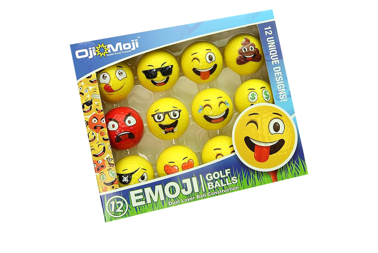 Emoji Golf Balls Set – Novelty Sports Gift for Family Outdoor Fun (12 Pack) | Wowcher