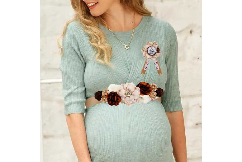 Unisex Pink Deluxe Maternity Sash & Corsage Celebration Set | Wowcher