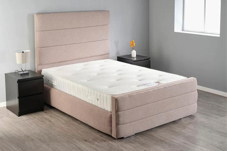 Elegant Zara Upholstered Bed Frame & Base | Wowcher
