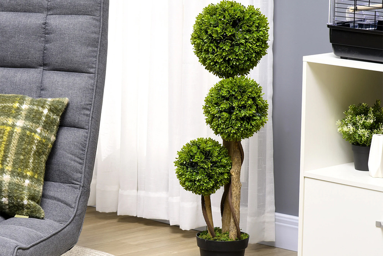 Artificial Topiary Tree – Low Maintenance Indoor/Outdoor Decor | Wowcher