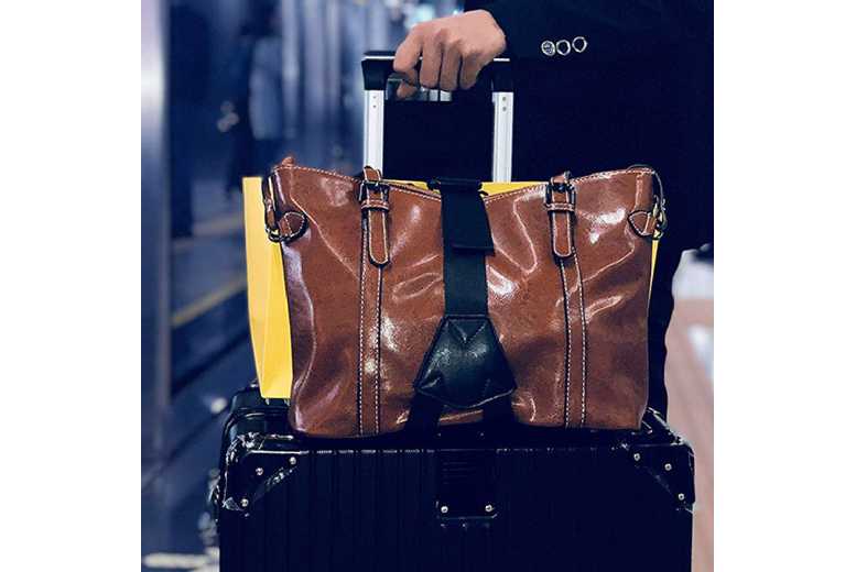 Sleek Travel Luggage Strap with Handy Pouch – Adjustable, Secure & Stylish Travel Accessory | Wowcher