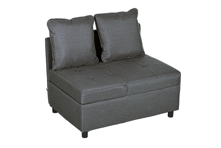 Grey Fabric 3-in-1 Reclining Sofa Bed Chair – Modern Compact, 5-Level Adjustable, Single/Double Use | Wowcher