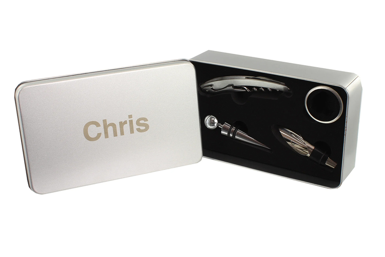 Personalised Wine Connoisseur Accessories Gift Set | Wowcher
