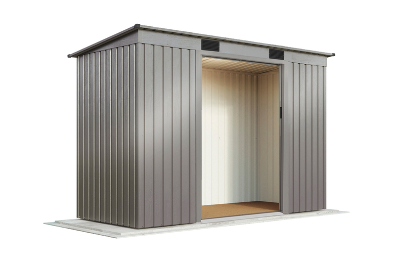 Large Outdoor Garden Pent Metal Storage Shed | Wowcher