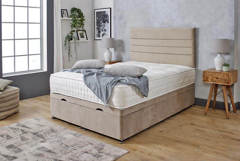 Verona Ottoman Divan Bed with 2 or 4-Drawer Storage & Mattress Options | Wowcher Verona Ottoman Divan Bed with 2 or 4-Drawer Storage & Mattress Options | Wowcher