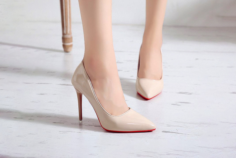 UK 9 / CREAM: A pair of Women's Thin High Heels Shoes | Wowcher