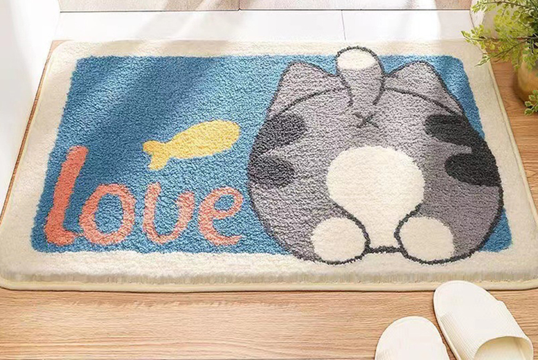 Absorbent Non-Slip Polyester Bathroom Mat – 2 Sizes, 10 Designs | Wowcher Absorbent Non-Slip Polyester Bathroom Mat – 2 Sizes, 10 Designs | Wowcher