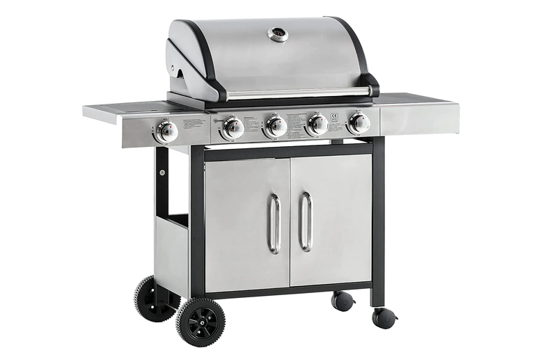 Deluxe Garden Gas BBQ Grill 4+1 Burner with Side Burner | Wowcher