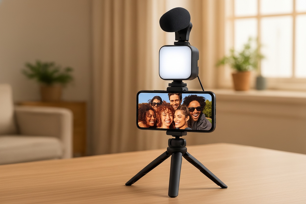 Smartphone Vlogging Kit with Microphone | Wowcher