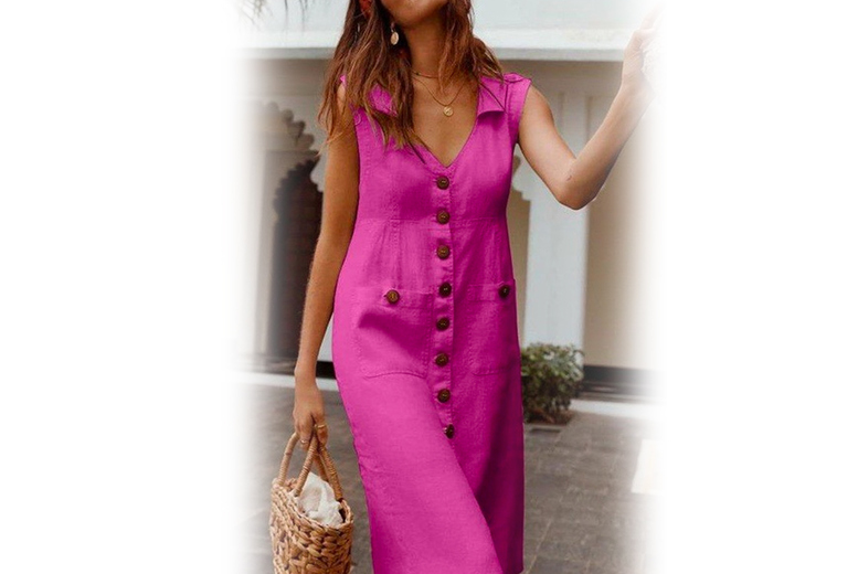 Blue Women’s Midi Summer Dress | Wowcher Blue Women’s Midi Summer Dress | Wowcher