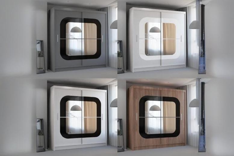 Chelsea Sliding Mirror Door Wardrobe – Contemporary High Gloss, Space-Saving Bedroom Storage | Wowcher
