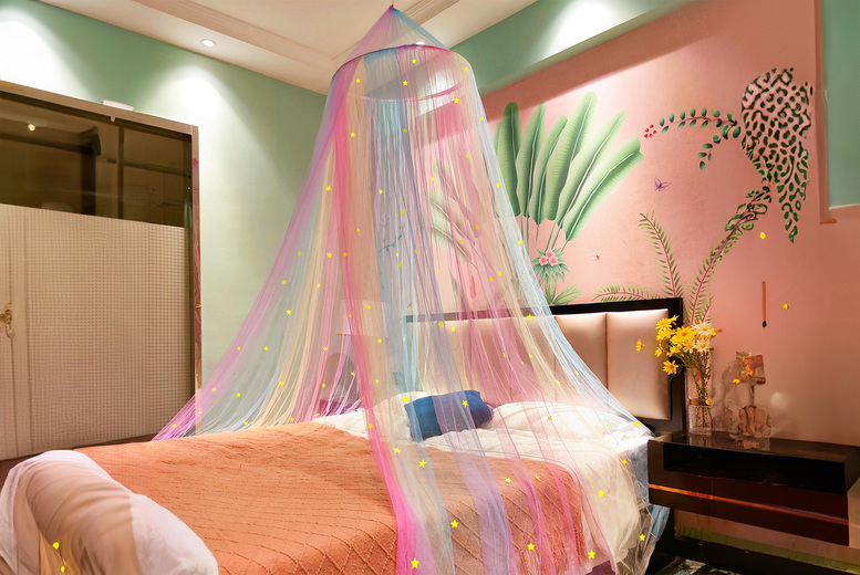 Rainbow Bed Canopy for Girls – 2 Options | Wowcher Rainbow Bed Canopy for Girls – 2 Options | Wowcher