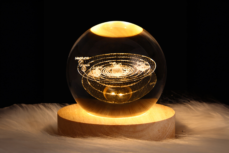 3D Galaxy Crystal Ball Night Light | Wowcher
