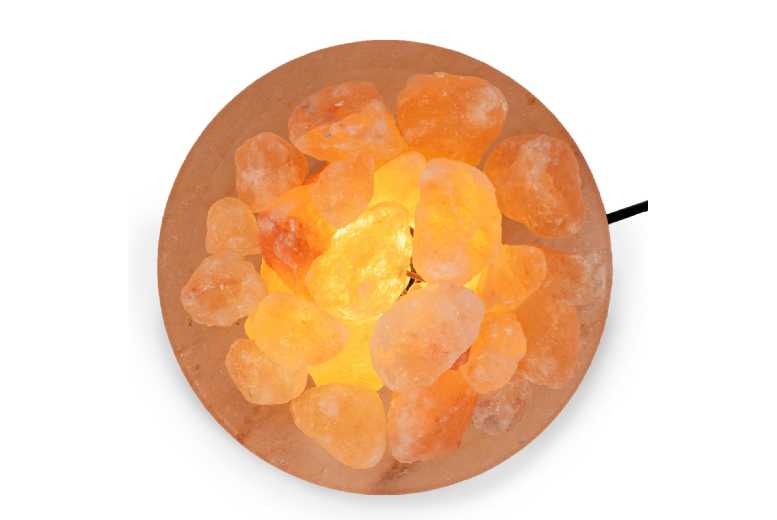Myga Himalayan Salt Bowl Table Lamp – Warm Amber Glow, Handcrafted Natural Crystal, Stylish Fire Bowl Design | Wowcher
