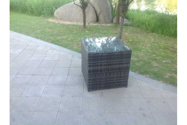 Chic Weather-Resistant Rattan Corner Table | Wowcher