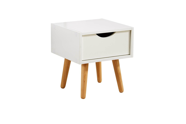 Boden Bedside Unit, 1 Drawer, White | Wowcher