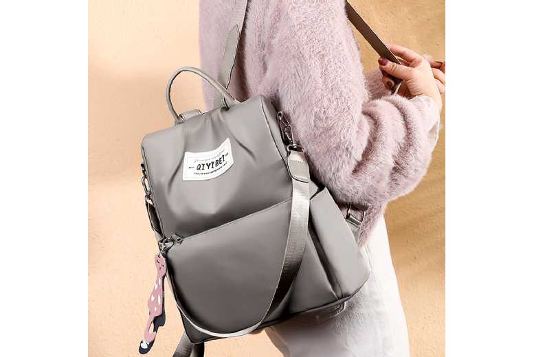 Unisex Black Versatile Oxford Anti-Theft Convertible Handbag - 3-in-1 Shoulder Bag, Backpack, Spacious Organiser | Wowcher