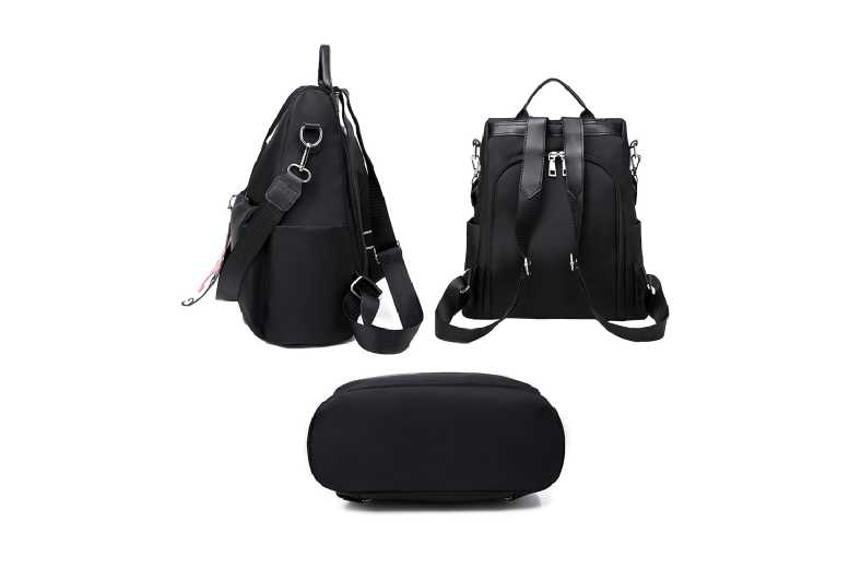 Unisex Black: 3-in-1 Anti-theft Backpack Multifunctional Large Capacity Travel Bag | Wowcher